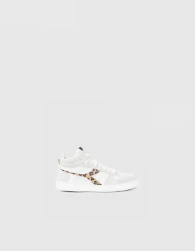 IKKS X DIADORA Women's Leopard Print White Baskets