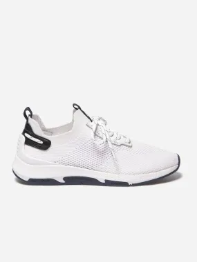 Comfortable White Recycled Textile Women's Sneakers by tbs.