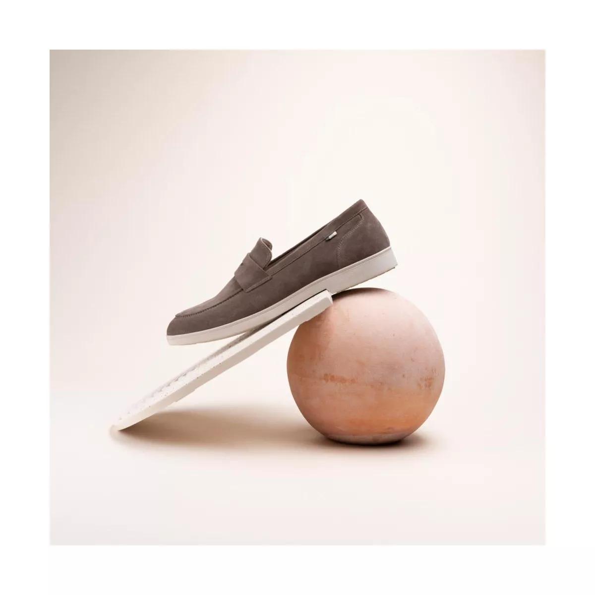Beige San Marina Moccasins