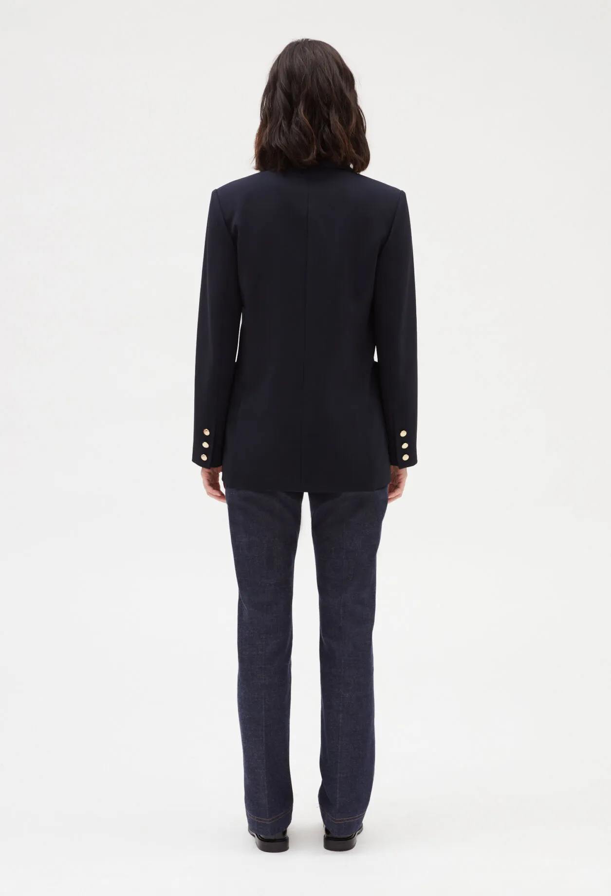 Blue double-breasted blazer | Claudie FR