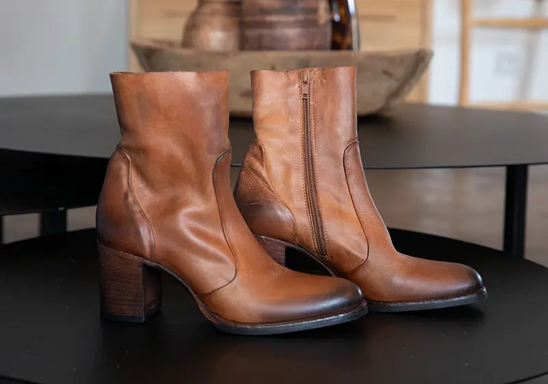 Camel Cork Ankle Boots - Strategia | The Chic Collection