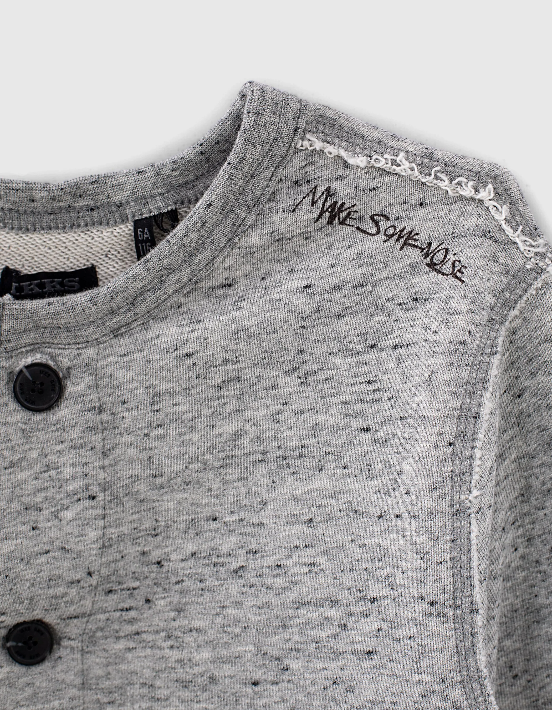 Hooded denim grey cardigan for boys