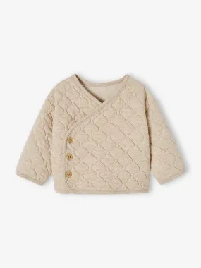 Cardigan bébé beige chiné croisé naissance - Vertbaudet
