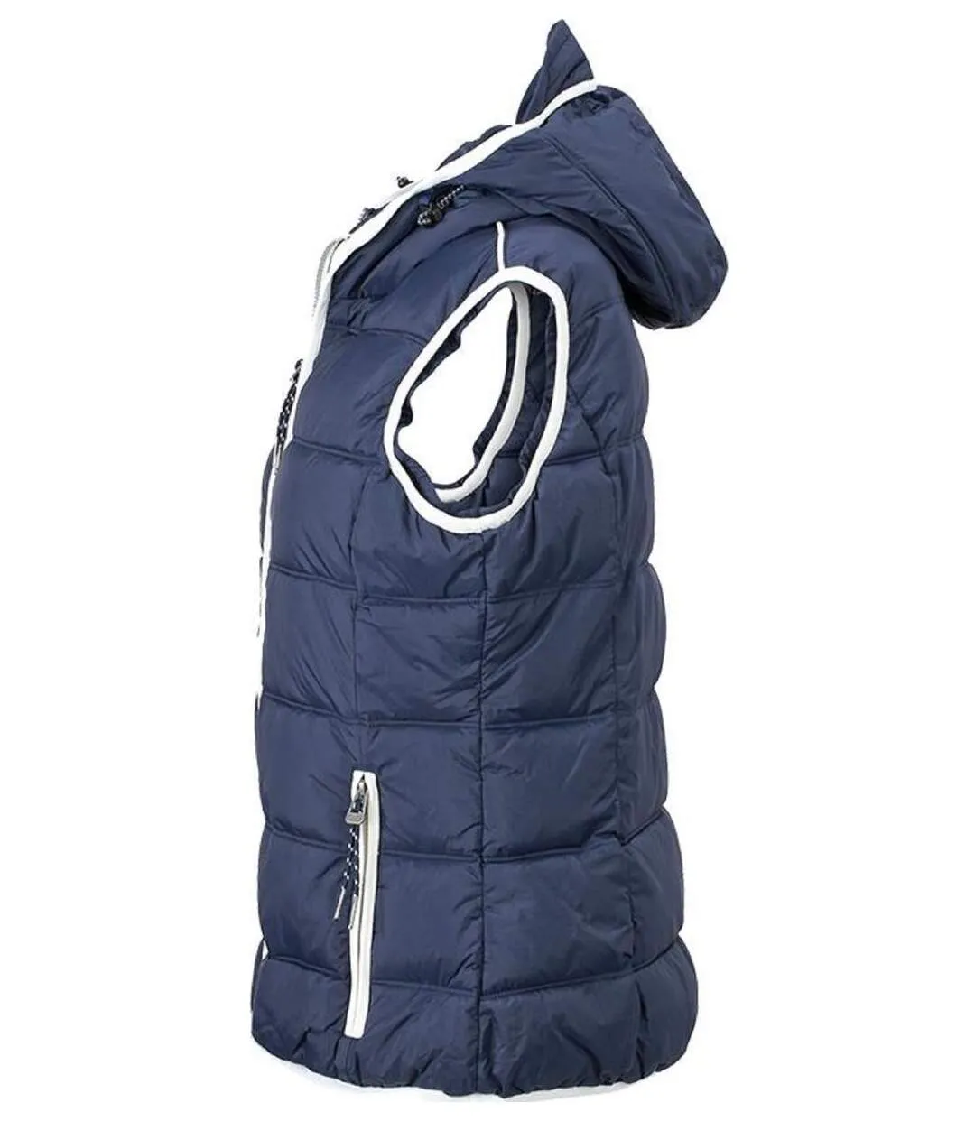 Men's Navy Blue Sleeveless Puffer Vest - JN1076