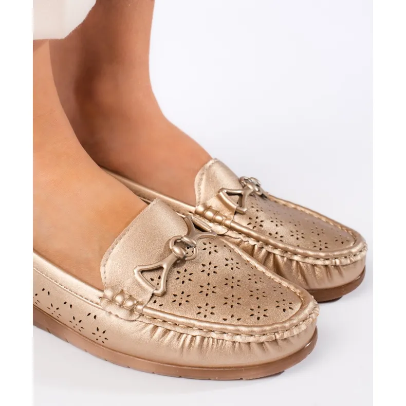 Golden Women's Moccasins