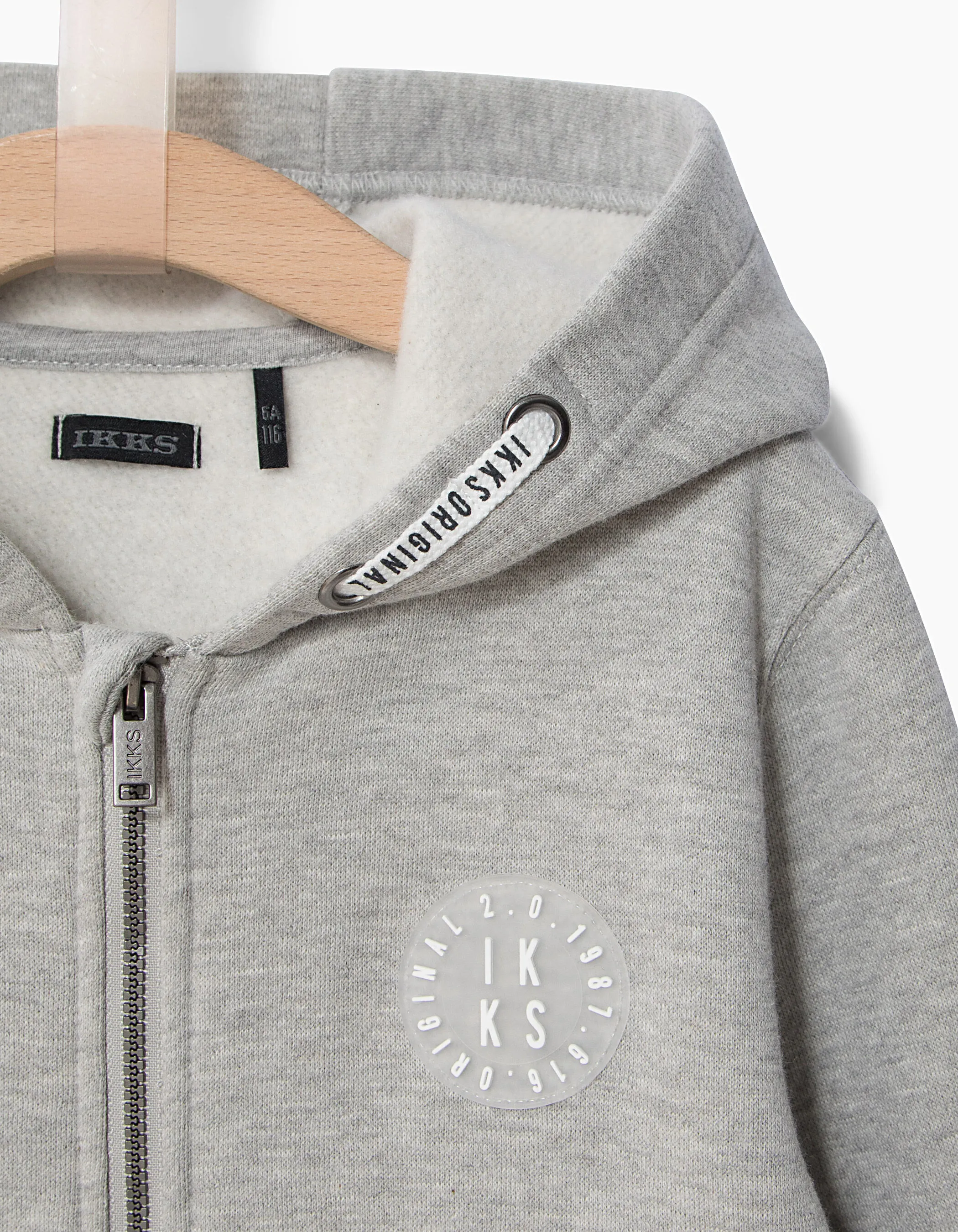 Gray zip sweater boy.