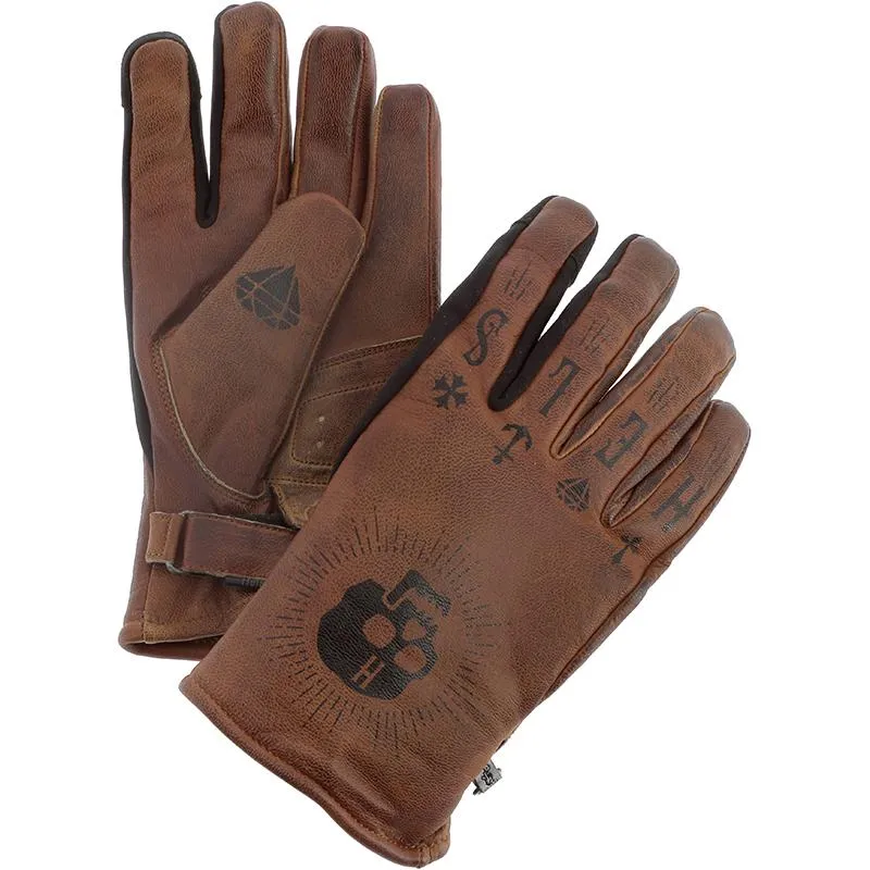 HELSTONS KUSTOM SKULL Winter Motorcycle Gloves