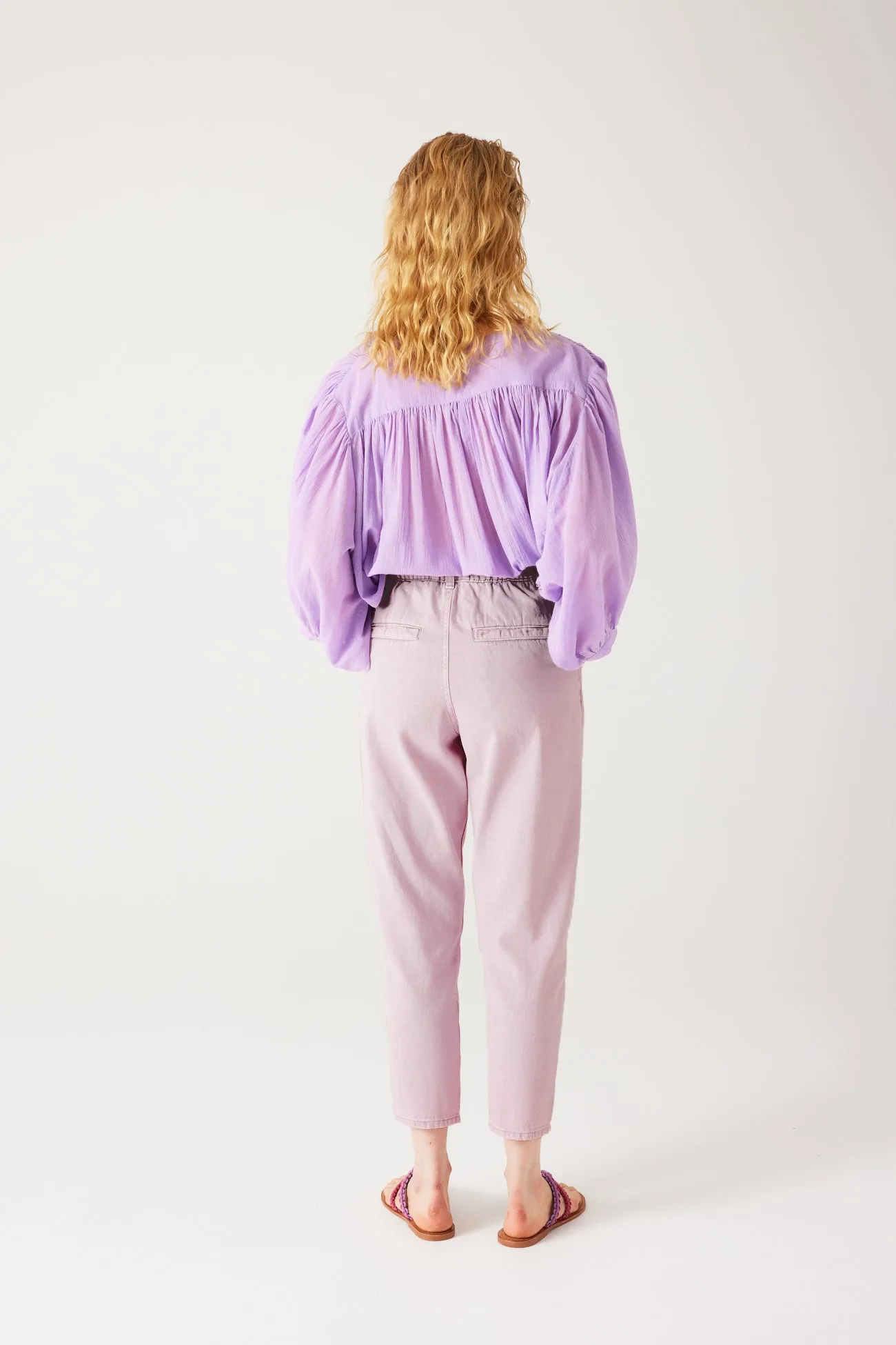 High-Waisted Balloon Pants - Lilac