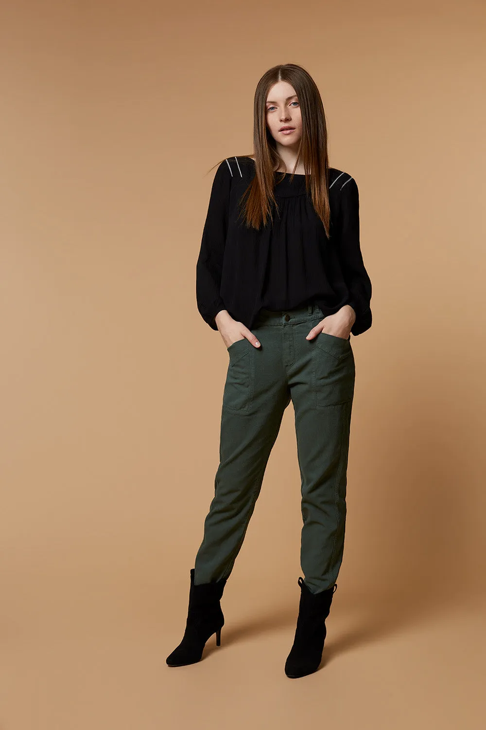LE CALY - Khaki Slouchy Pants