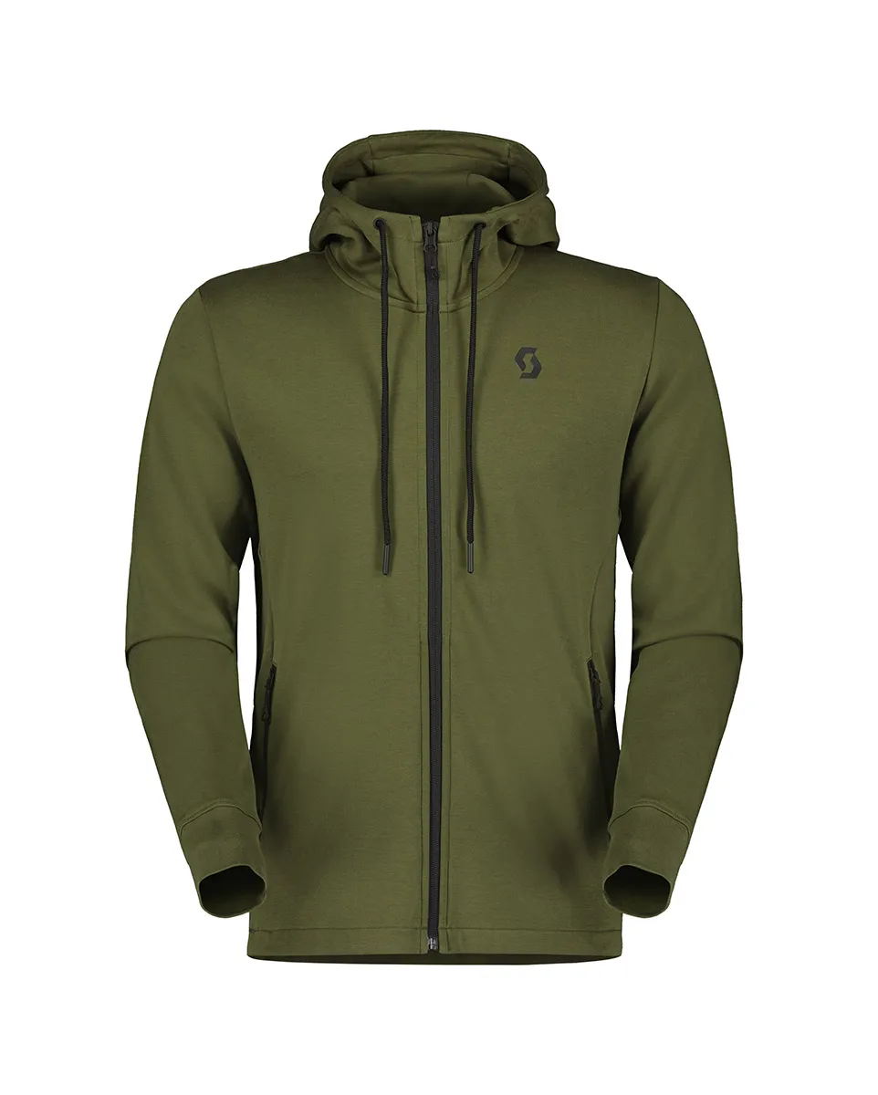 Men's Green TECH ZIP HOODY Sweatshirt