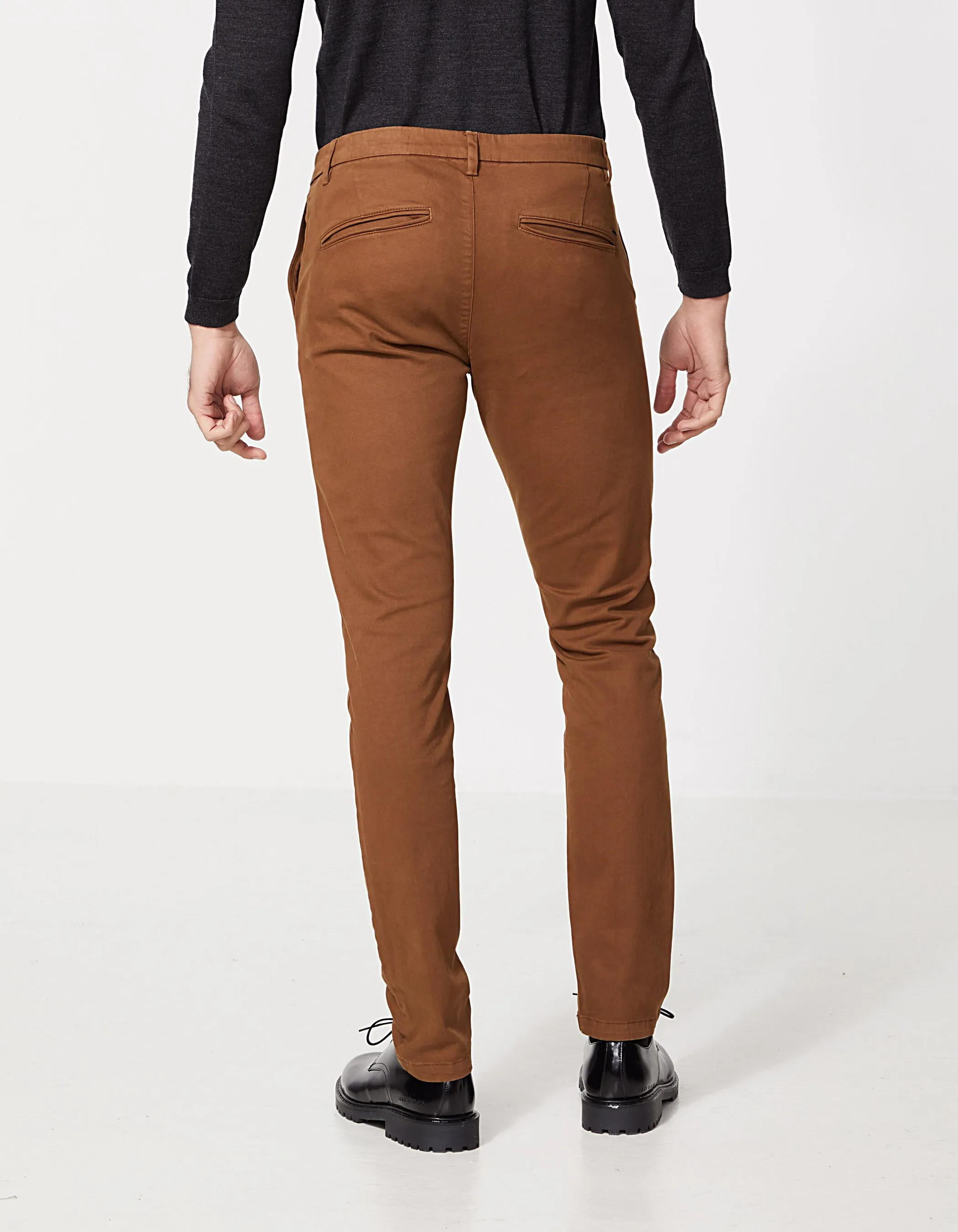 Men's Slim Fit Cognac Chino Pants