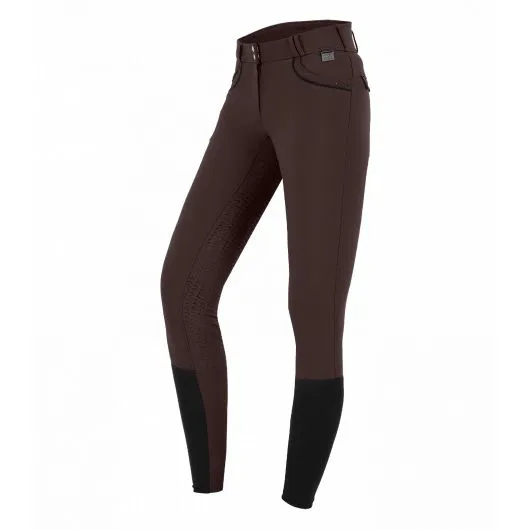 High-Waisted Women's Riding Pants Kassandra with Silicone Seat Elt - Equestra