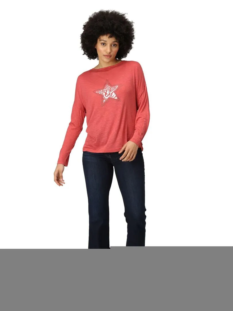 Regatta T-shirt in Rose Parme - CARLENE Model