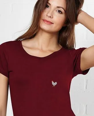 Rooster Embroidered Men's T-Shirt