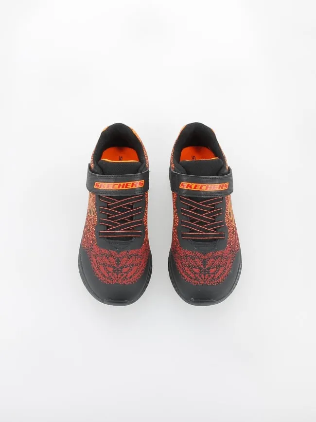 Skechers Kids Microspec 2.0 Black/Orange Sneakers
