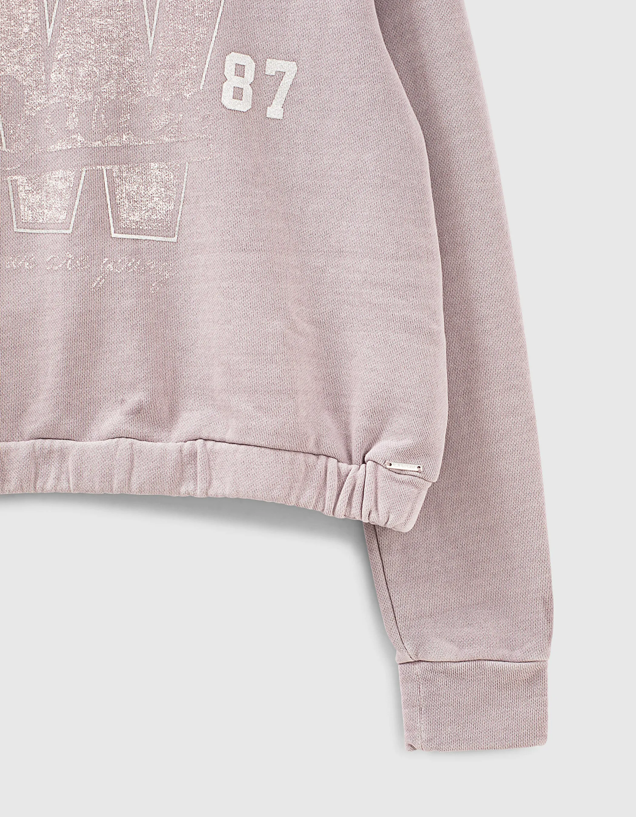 Pull à capuche avec message pour fille
