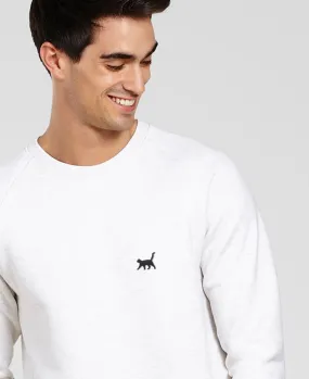 Embroidered Cat Men's Sweatshirt
