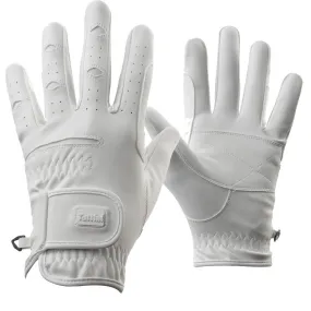 Tattini White Lycra/Suede Riding Gloves - Sellerie du Rouergue