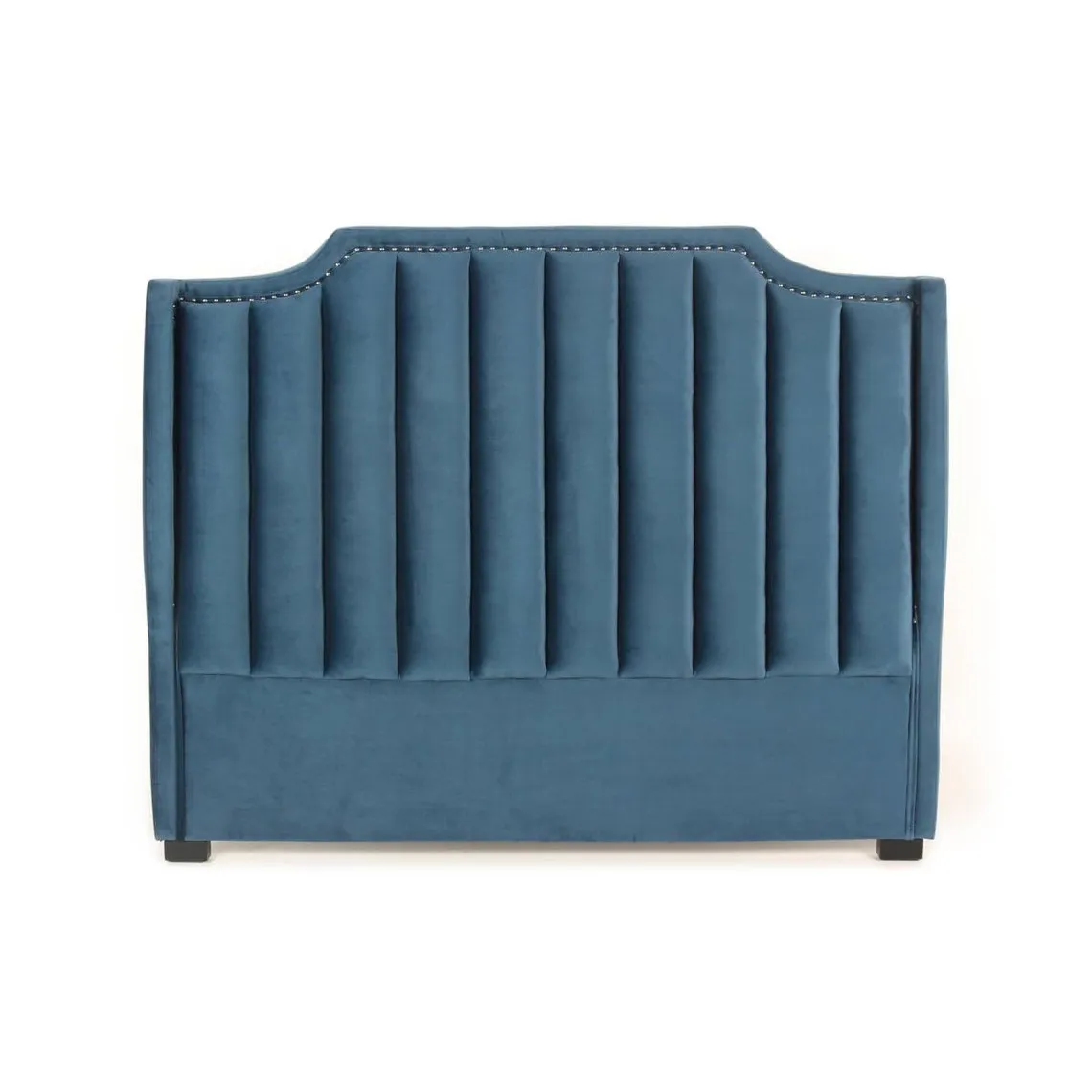3 Suisses Blue Velvet Dhora 160cm Headboard