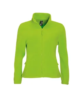 Women's light green North fleece jacket by SOLS